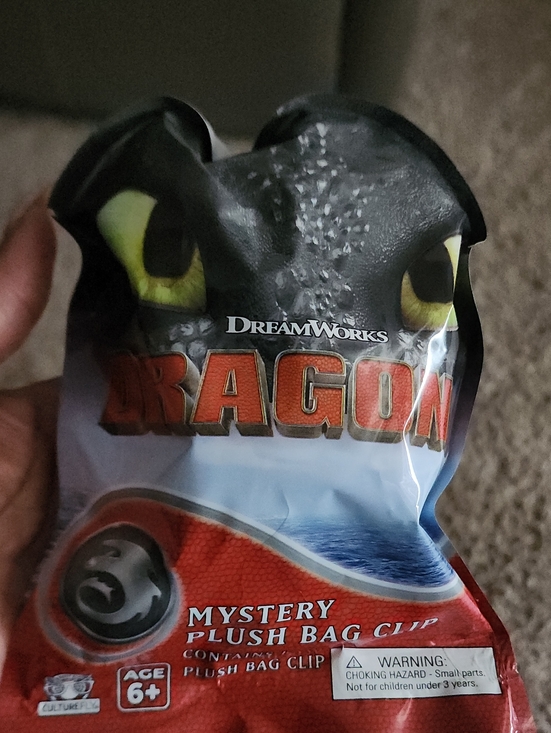 Dreamworks Other - DreamWorks Black Dragon Mystery Plush Bag Clip